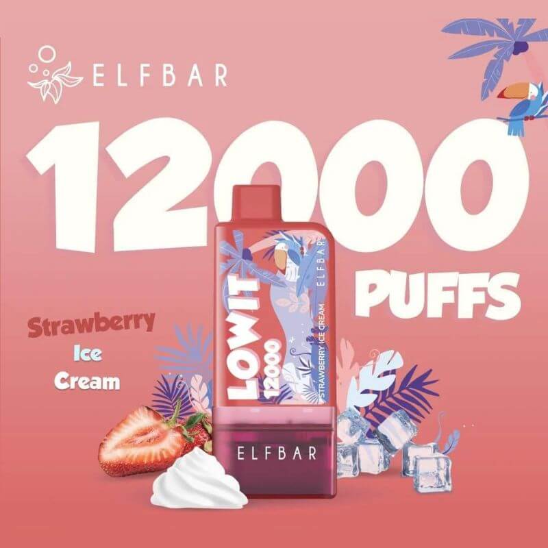     ELFBAR-LOWIT-12K-Strawberry-Ice-Cream-SG-Vape-Party